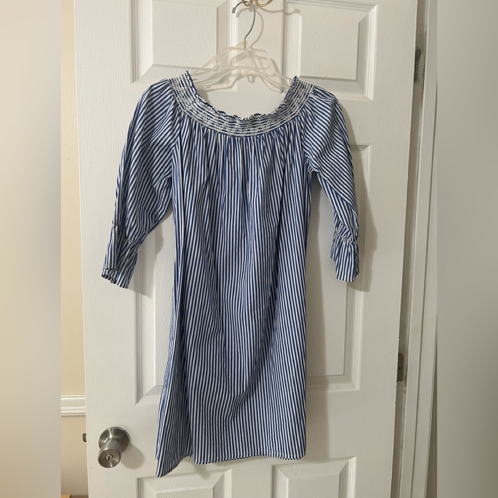 BEAUTIFUL STRIPED NAUTICAL SUN MINI DRESS